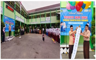 Upacara Pembukaan Matsama MTsN 9 Indramayu ditandai dengan Pelepasan Balon ke Udara