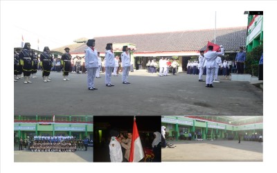 Upacara Detik - detik Proklamsi 17 Agutus 2024 tingkat satuan kerja MTsN 9 Indramayu